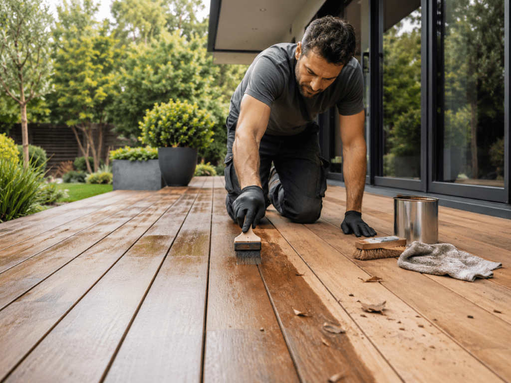 Mantenimiento de tarima de madera para exterior